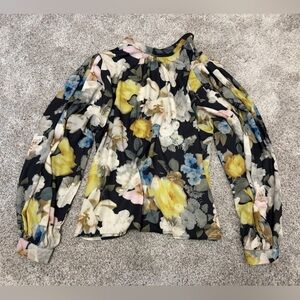 Vici Floral Blouse - Black, Yellow, Blue NWOT!! 🌼